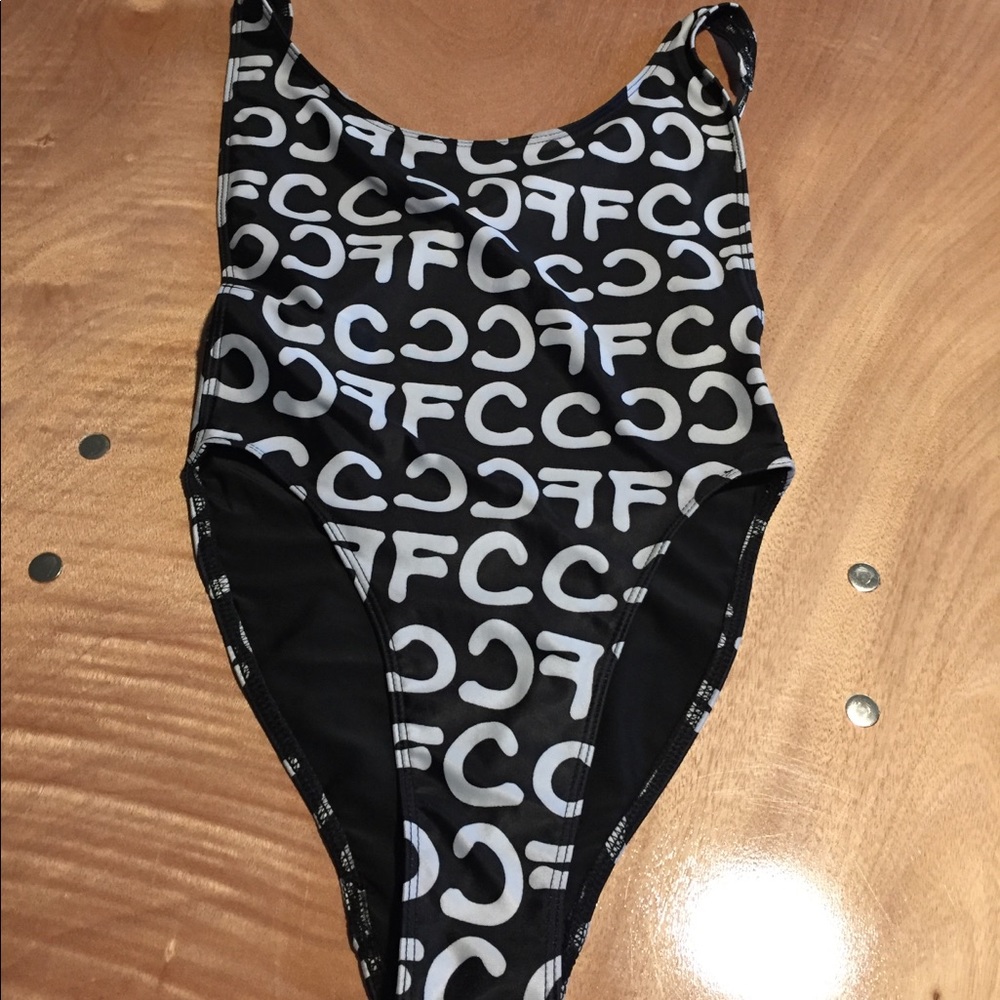 NWOT-First Class Clothing Black and White Swimsuit